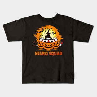 Funny Neuro Squad Halloween Pumpkin Halloween Kids T-Shirt